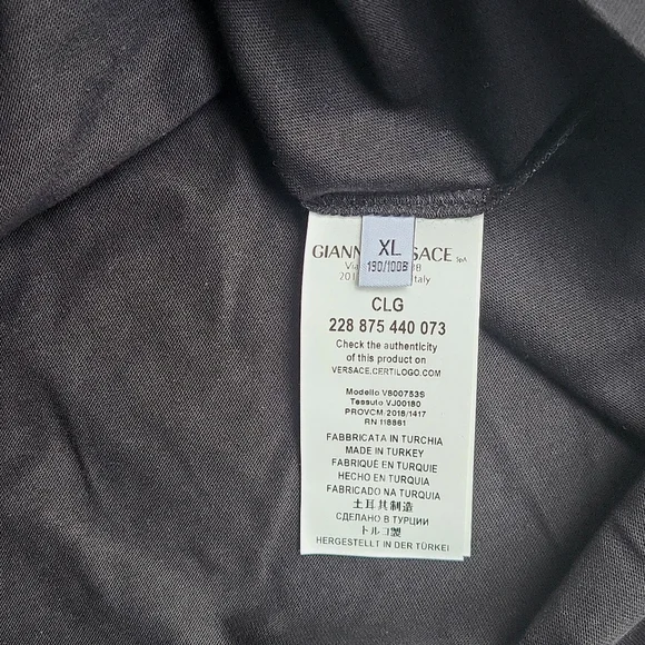 NWT$450 Versace Collection Embroidered Round LOGO 3 Button Polo Shirt - Picture 12 of 15